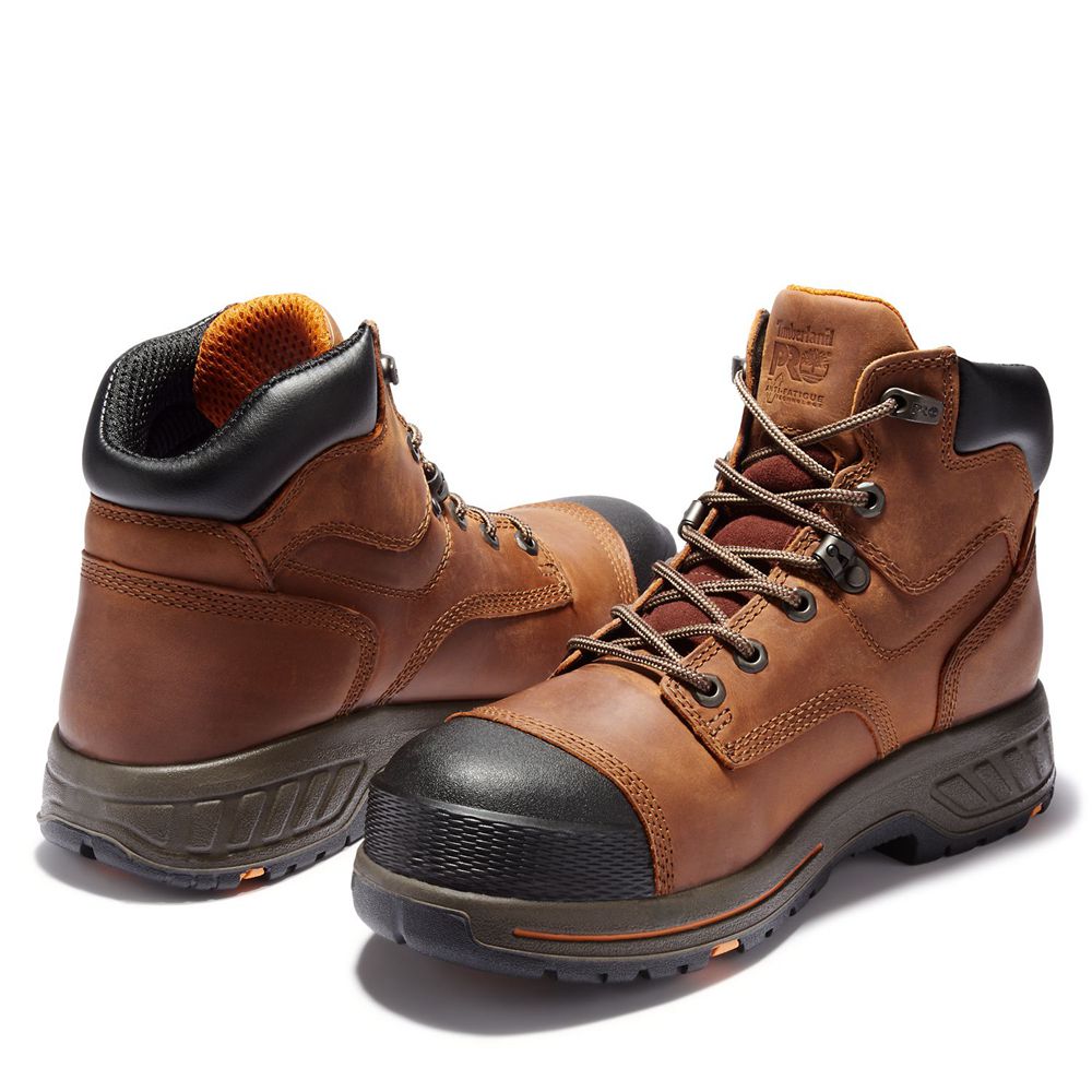 Bocanci De Muncă Timberland Barbati Maro/Negrii - Pro® Helix Hd 6\" Soft Toe - Romania - LOKEBI514